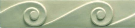 Бордюры Grazia Essenze Onda Felce ONDA04, цвет зелёный, поверхность глянцевая, прямоугольник, 55x260
