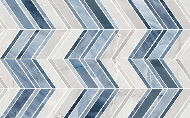 Керамическая плитка Unitile (Шахтинская плитка) Аника Голубая Низ 010100000866, цвет бежевый синий, поверхность глянцевая, прямоугольник, 250x400