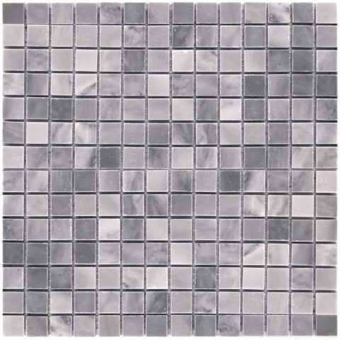 Мозаика Natural Mosaic Adriatica Bardiglio Nuvolato (2X2) M033-20P, цвет серый, поверхность полированная, квадрат, 305x305