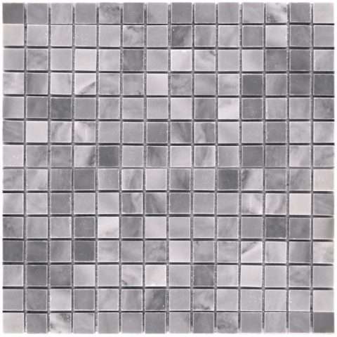 Мозаика Natural Mosaic Adriatica Bardiglio Nuvolato (2X2) M033-20P, цвет серый, поверхность полированная, квадрат, 305x305