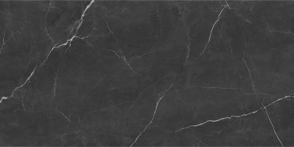 Керамогранит Absolut Gres Roma Black Full Lappato, цвет чёрный, поверхность лаппатированная, прямоугольник, 600x1200