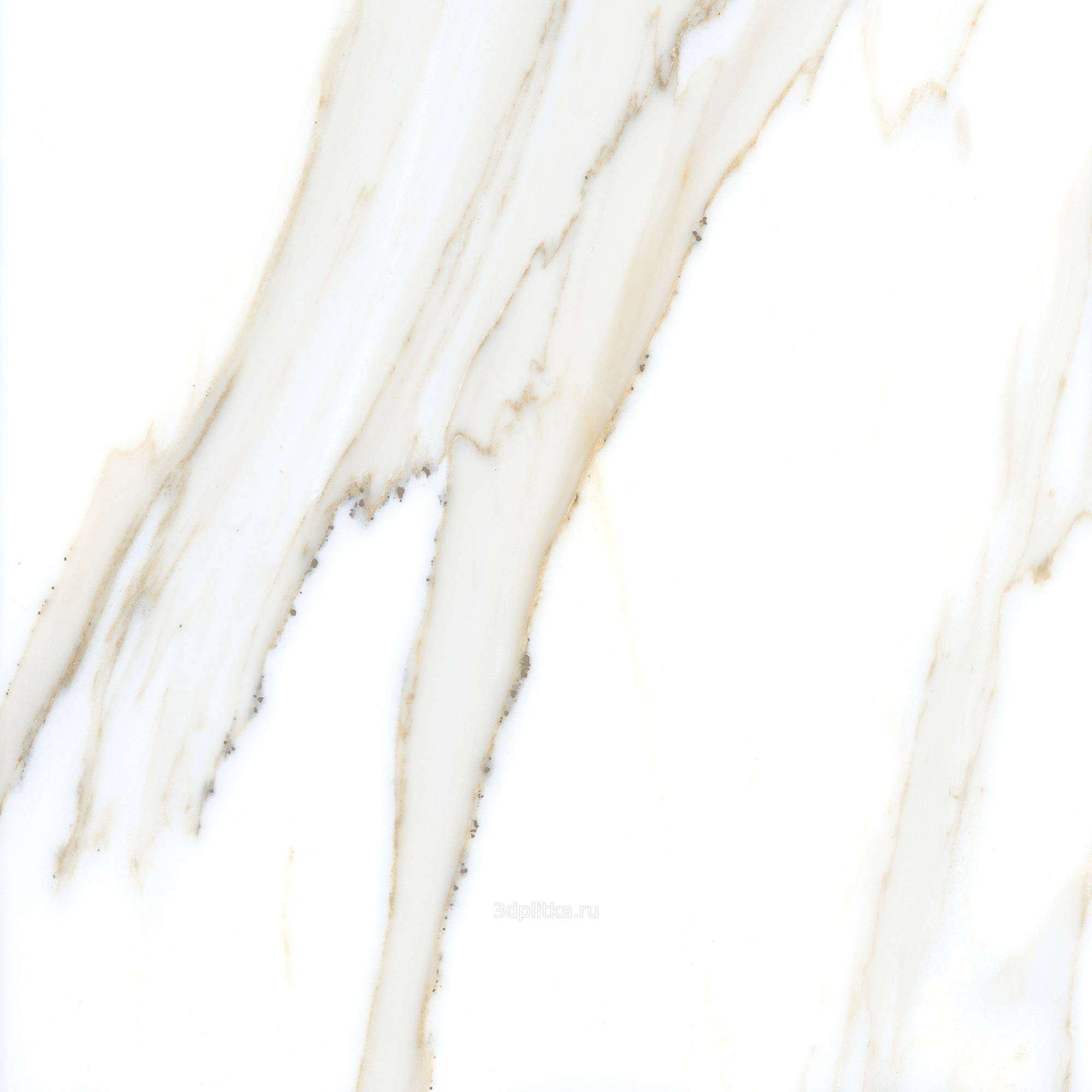 Керамогранит Art Ceramic Glitz Manela Blanco, цвет белый, поверхность полированная, квадрат, 600x600
