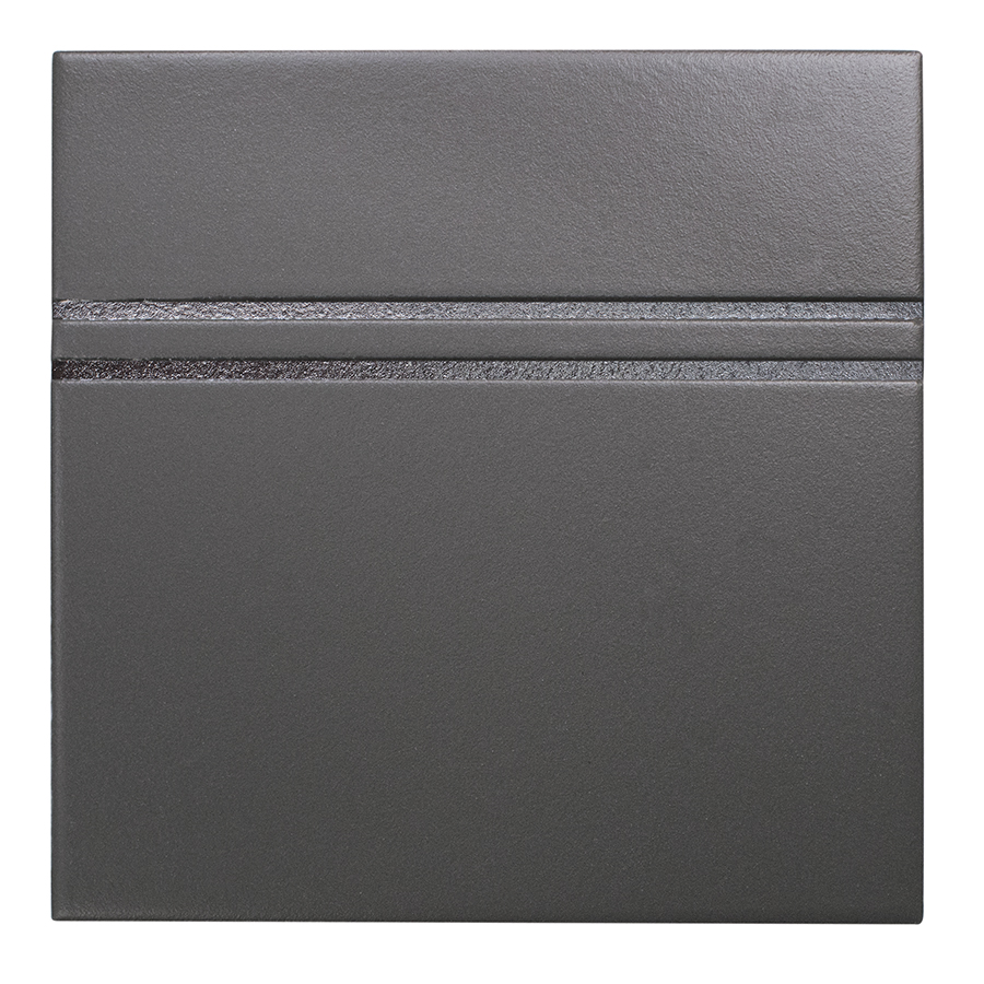 Керамогранит Wow Point & Dash Titanium Silver 126512, цвет серый тёмный, поверхность матовая, квадрат, 150x150