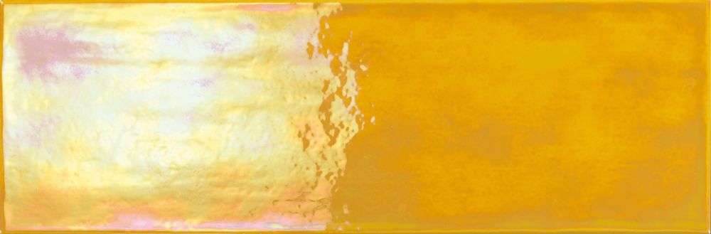 Керамическая плитка Alta Cristall Glass Giallo Lux, цвет жёлтый, поверхность глянцевая, прямоугольник, 200x600