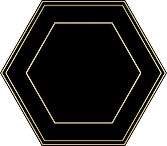 Керамогранит Dune Shapes Hexaline Comb Black 187999, цвет чёрный, поверхность матовая, шестиугольник, 215x250