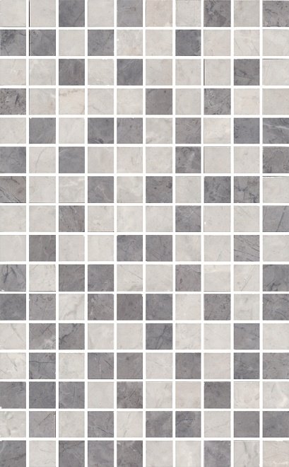 Мозаика Kerama Marazzi Декор Мармион серый мозаичный MM6268B, цвет серый, поверхность глянцевая, прямоугольник, 250x400
