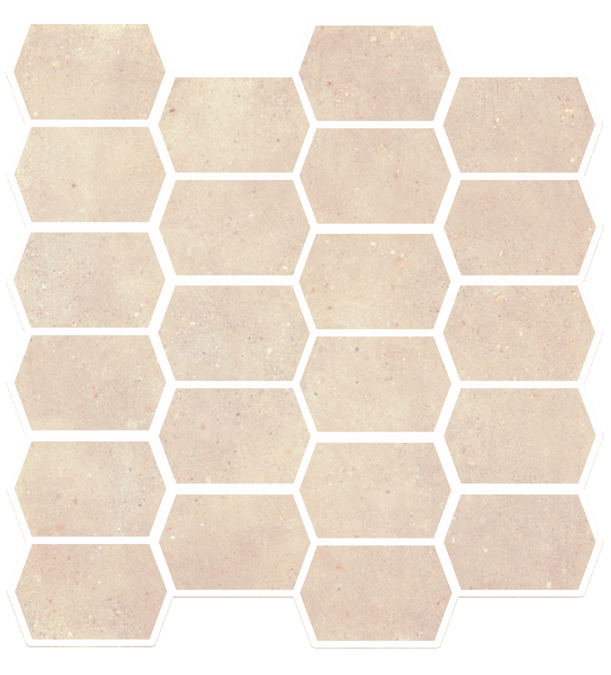 Мозаика Elios Montreal Mosaico Royal Beige 00XH240, цвет бежевый, поверхность матовая, шестиугольник, 320x350