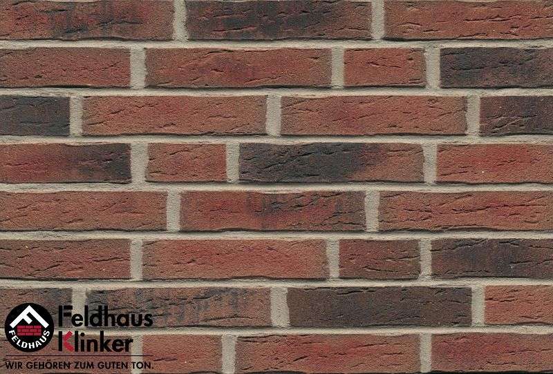 Клинкер Feldhaus Klinker Sintra Carmesi Nelino R685DF11, цвет терракотовый, поверхность матовая, под кирпич, 52x240