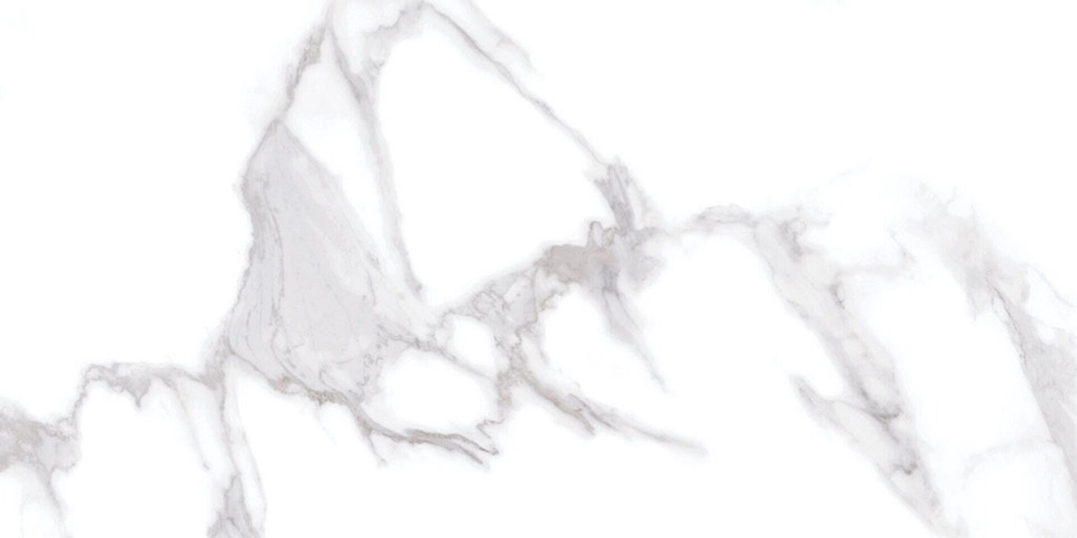 Керамогранит Flais Calacatta Smoke, цвет белый, поверхность полированная, прямоугольник, 600x1200