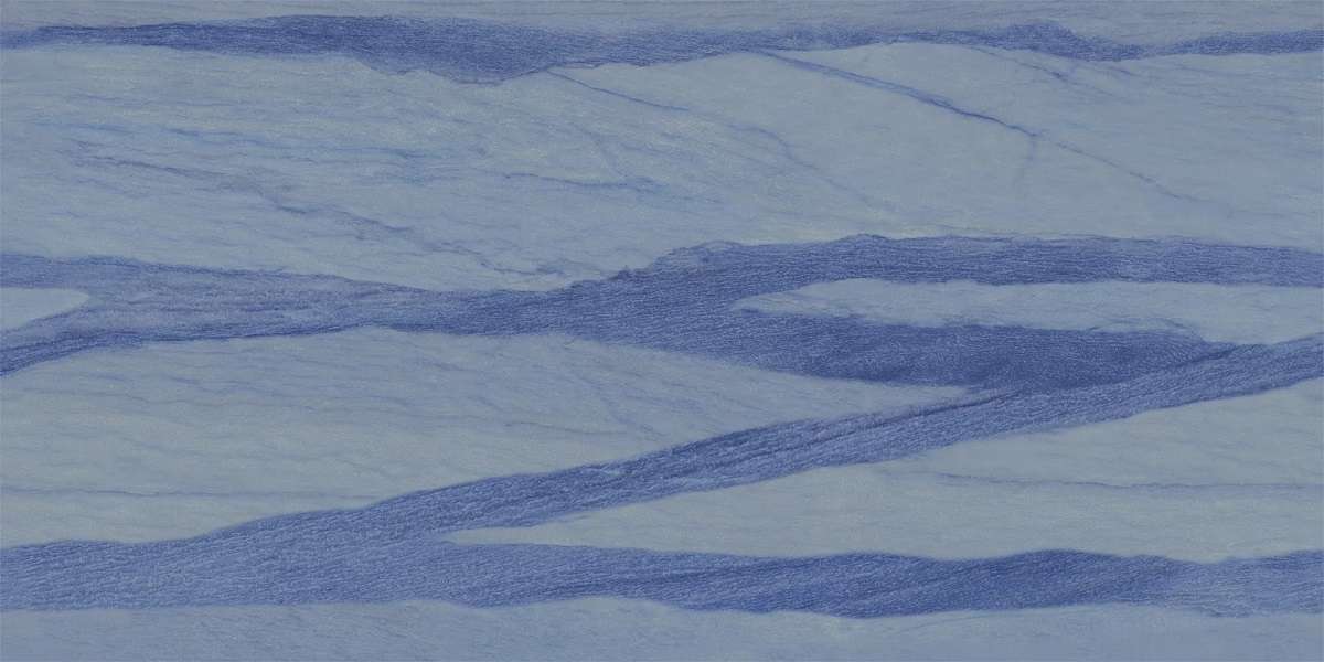 Широкоформатный керамогранит Urbatek Macauba Blue Polished 100274768, цвет синий, поверхность полированная, прямоугольник, 1500x3000