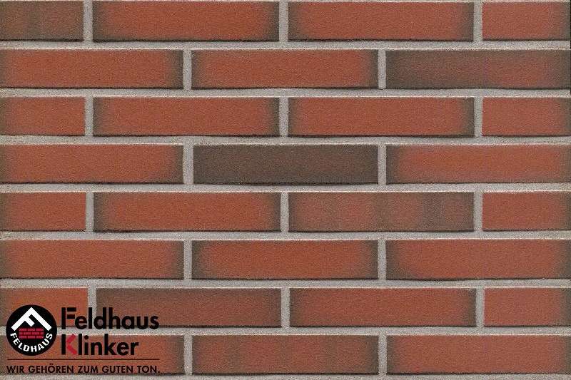 Клинкер Feldhaus Klinker Classic Ardor Liso R303DF9, цвет красный терракотовый, поверхность матовая 3d (объёмная), под кирпич, 52x240