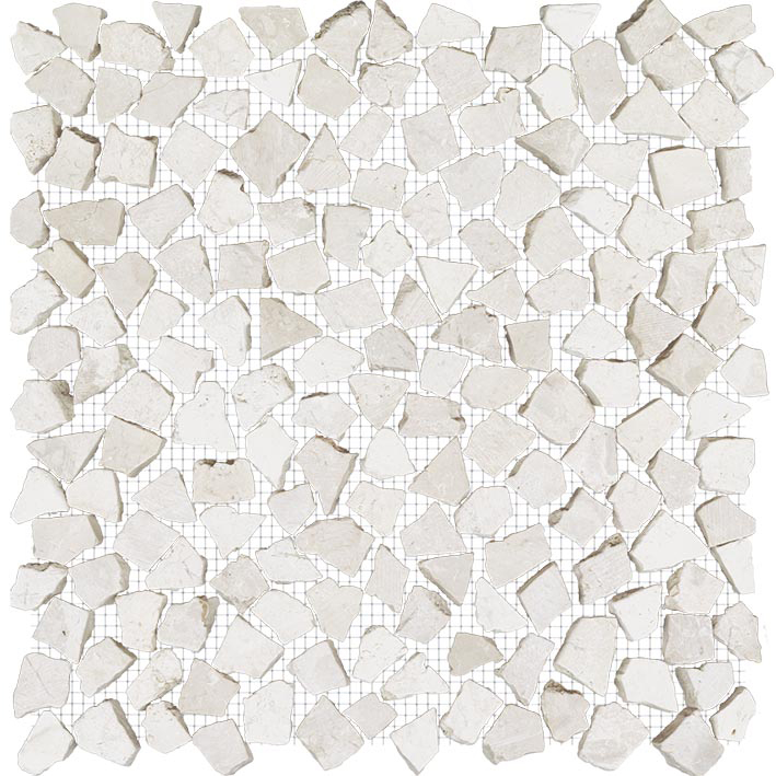 Мозаика L'Antic Colonial Paradise Minibroken Edge Blanco L108006671, цвет белый, поверхность матовая, квадрат, 320x320