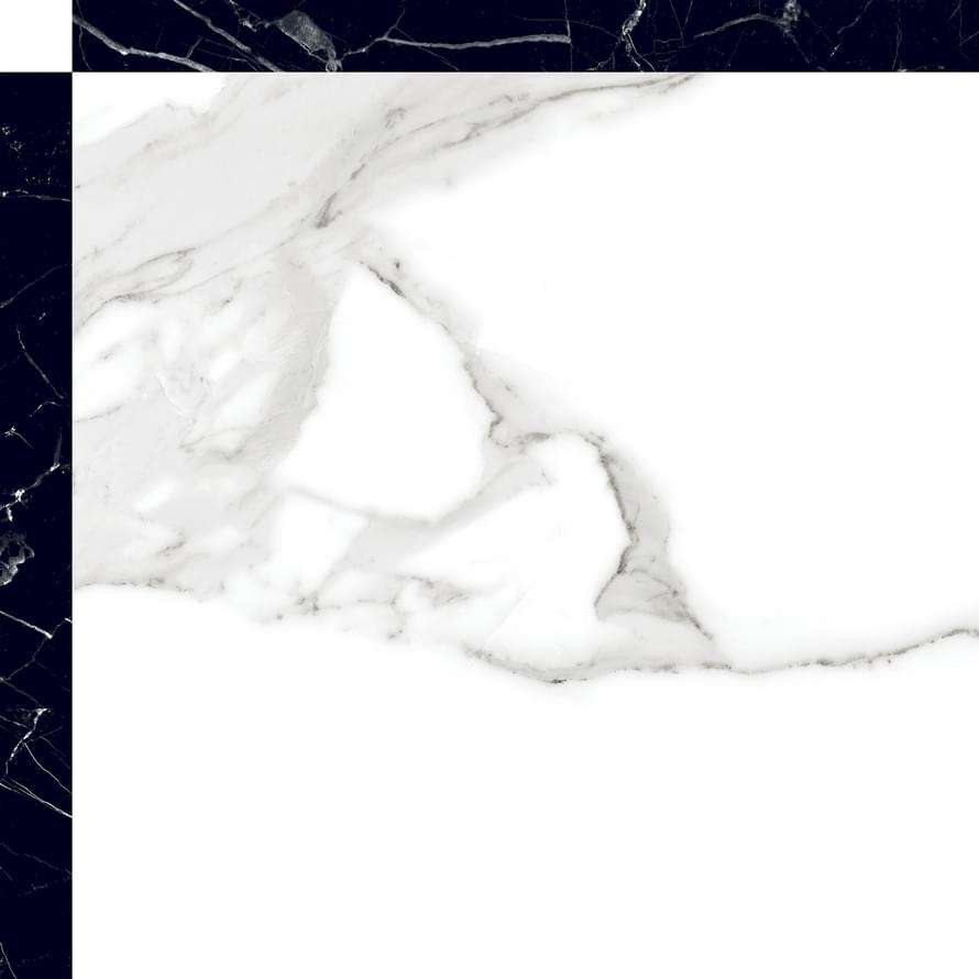 Керамогранит Cube Ceramica Chamber White, цвет чёрно-белый, поверхность полированная, квадрат, 600x600