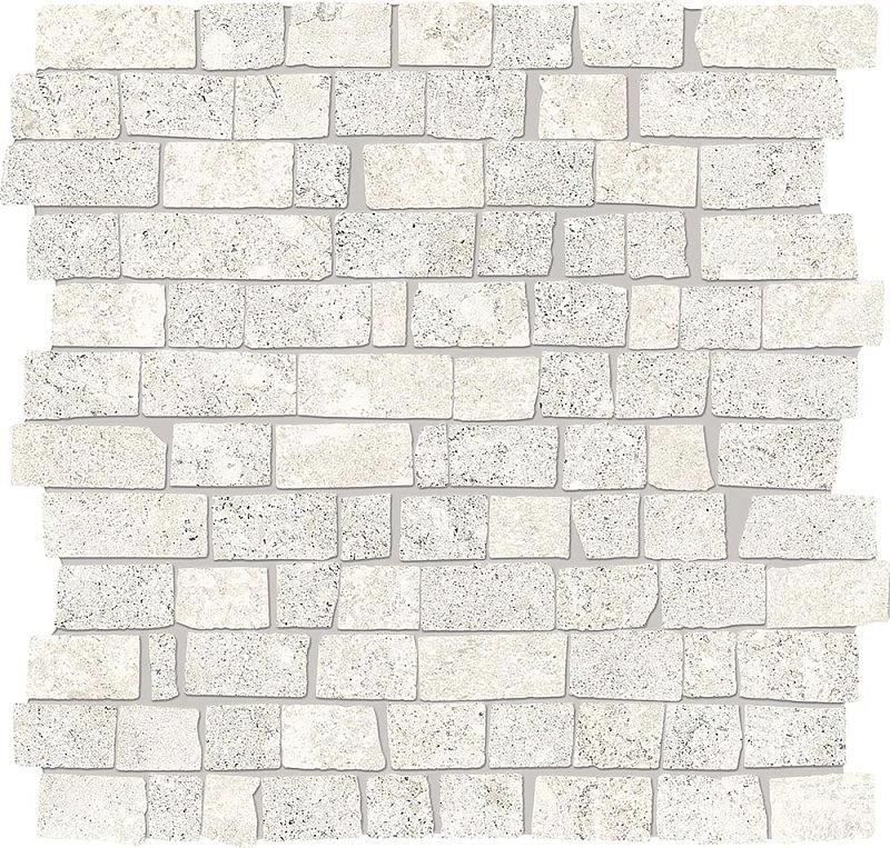 Мозаика Emilceramica (Acif) Mapierre Mosaico Petit Mur Blanc EM0K, цвет белый, поверхность матовая рельефная, квадрат, 300x300