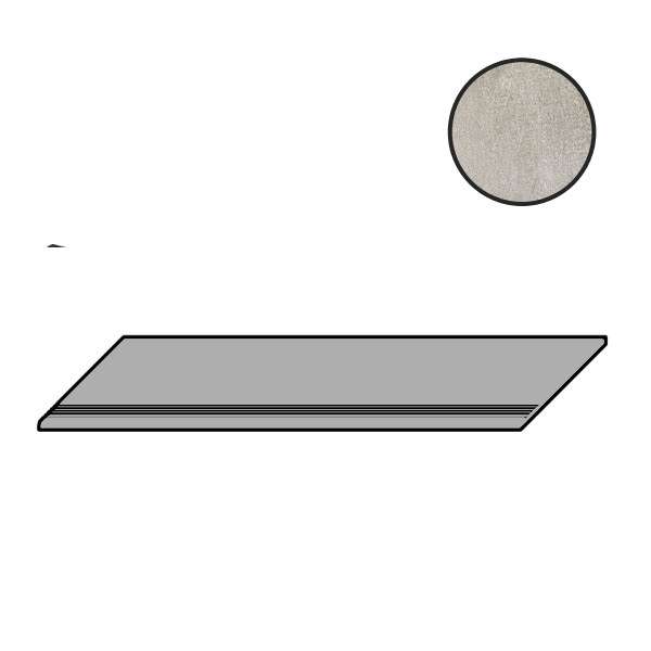 Ступени Piemme Concrete Step Warm Grey Nat 01009, цвет серый, поверхность матовая, прямоугольник, 300x600