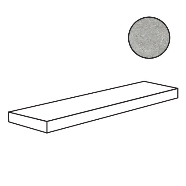 Ступени Flaviker Nordik Stone Ang.P Sx Ash Lap 0004871, цвет серый, поверхность лаппатированная, прямоугольник, 320x1200
