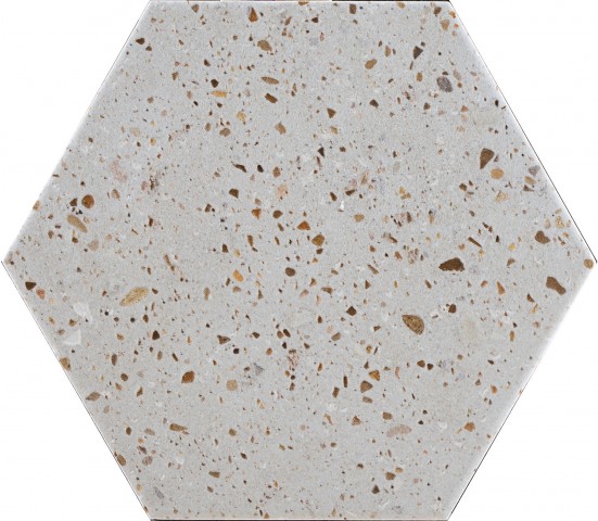 Керамогранит Pamesa Carnaby 1 Compacglass, цвет серый, поверхность сатинированная, шестиугольник, 198x228
