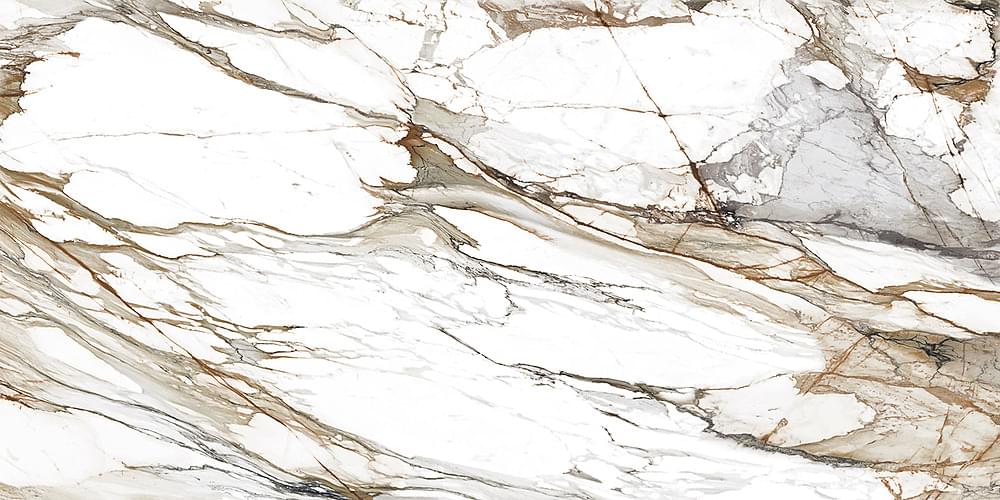 Широкоформатный керамогранит Level Marmi Book Match B Macchia Vecchia Lappato EHZW, цвет белый коричневый, поверхность лаппатированная, прямоугольник, 1620x3240