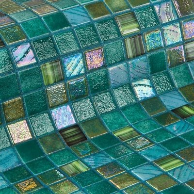 Мозаика Ezarri Topping Kiwi, цвет зелёный, поверхность глянцевая, прямоугольник, 313x495