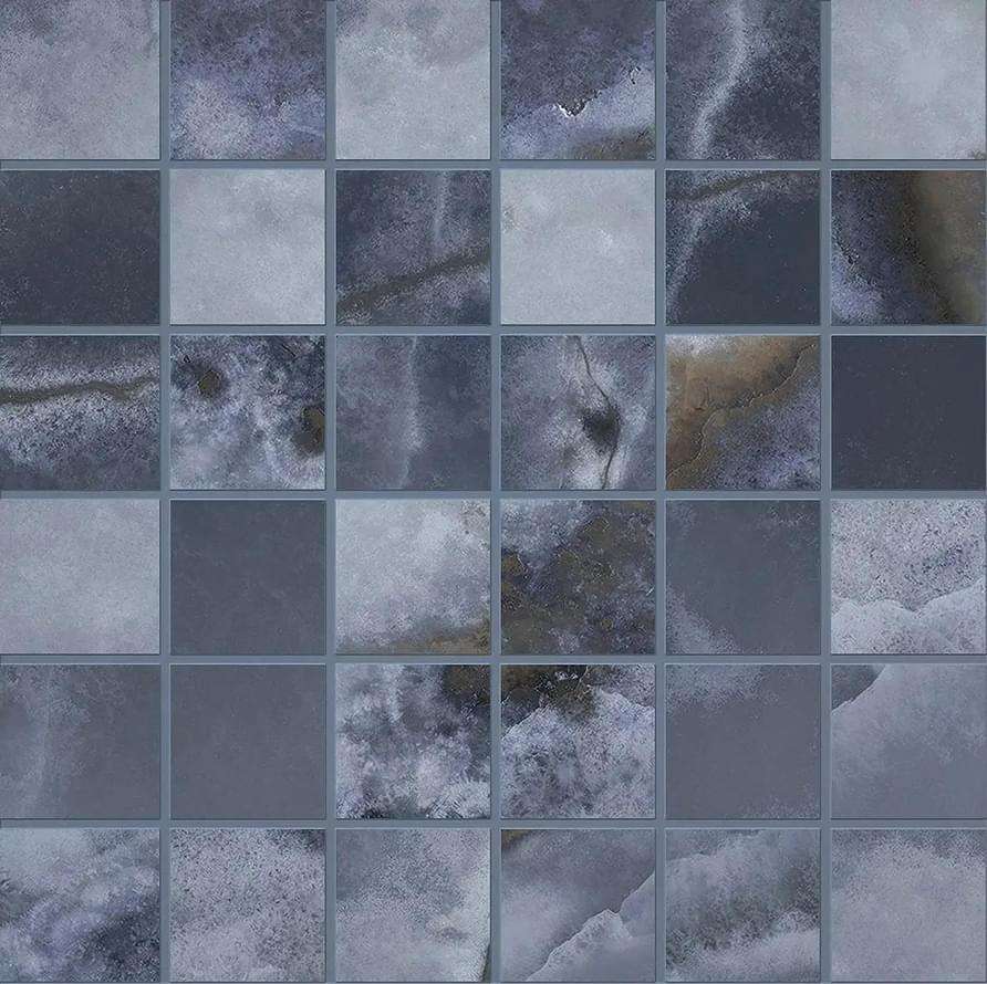 Мозаика Emilceramica (Acif) Tele Di Marmo Onyx Mosaico Blue Silktech EKYW, цвет синий, поверхность матовая, квадрат, 300x300