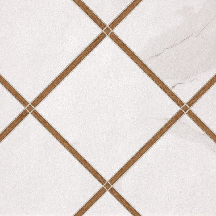 Декоративные элементы Fap Roma Incroci Calacatta Avana fLZI, цвет белый, поверхность полированная, квадрат, 600x600
