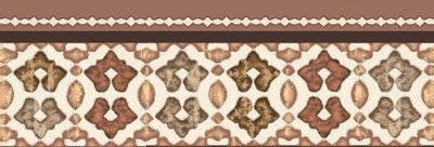 Бордюры Ceranosa Cenefa Samarkanda, цвет коричневый, поверхность глянцевая, прямоугольник, 100x235