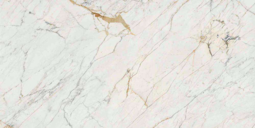 Широкоформатный керамогранит Marazzi Italy Grande Marble Look Golden White Satin Stuoiato M34J, цвет белый, поверхность сатинированная, прямоугольник, 1620x3240