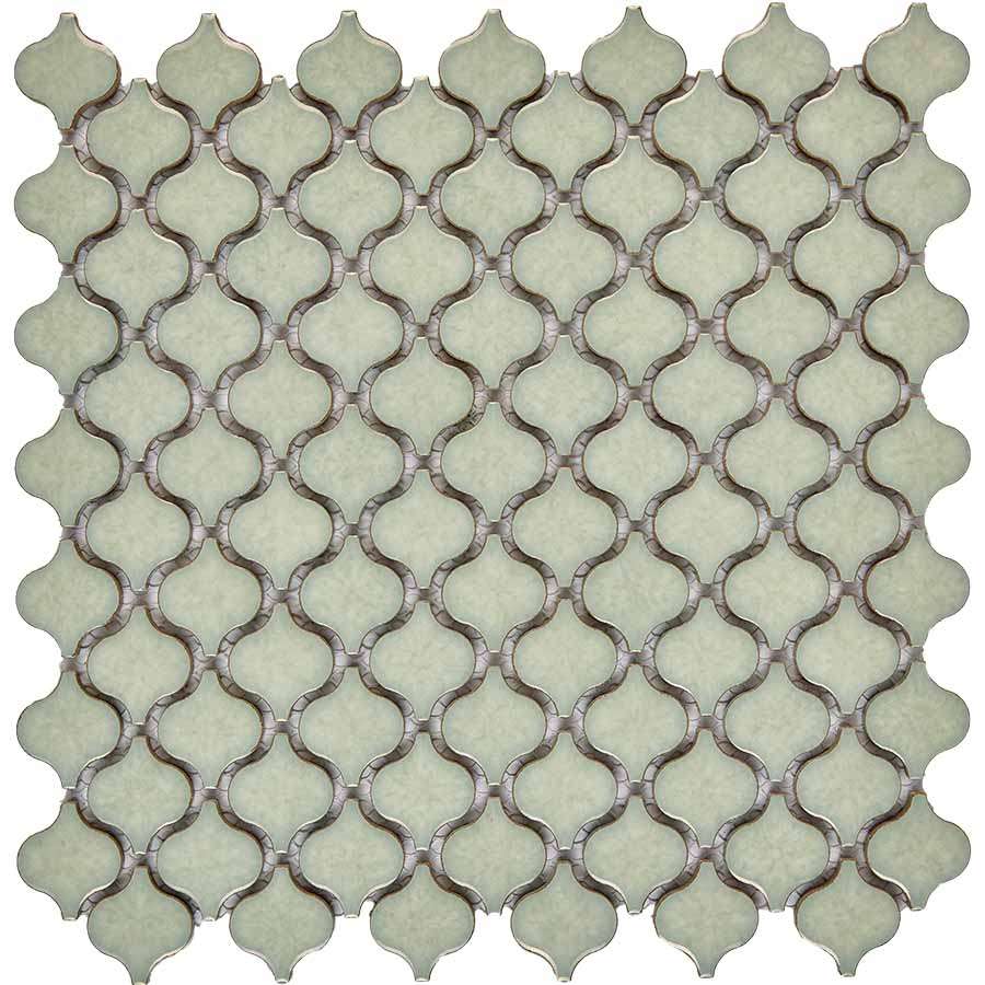 Мозаика Pixel Mosaic PIX624 Керамогранит (35х40 мм), цвет зелёный, поверхность глянцевая, прямоугольник, 255x273
