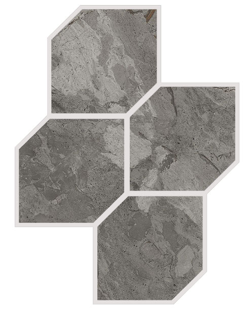 Мозаика Cerdomus Karnis Mosaico Concept Charcoal Levigato 97405, цвет серый тёмный, поверхность полированная, прямоугольник, 300x400