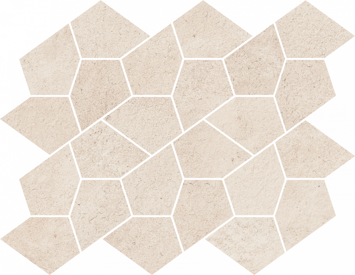 Мозаика Italon Eternum Snow Mosaico Kaleido 620110000194, цвет белый, поверхность натуральная, , 262x276