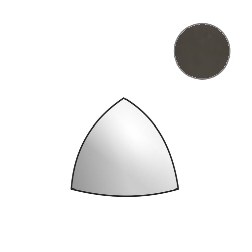 Спецэлементы Mutina Ceramica Grigio Scuro Ang.Quarter Round Rgcgs78, цвет серый, поверхность глянцевая, , 14x14