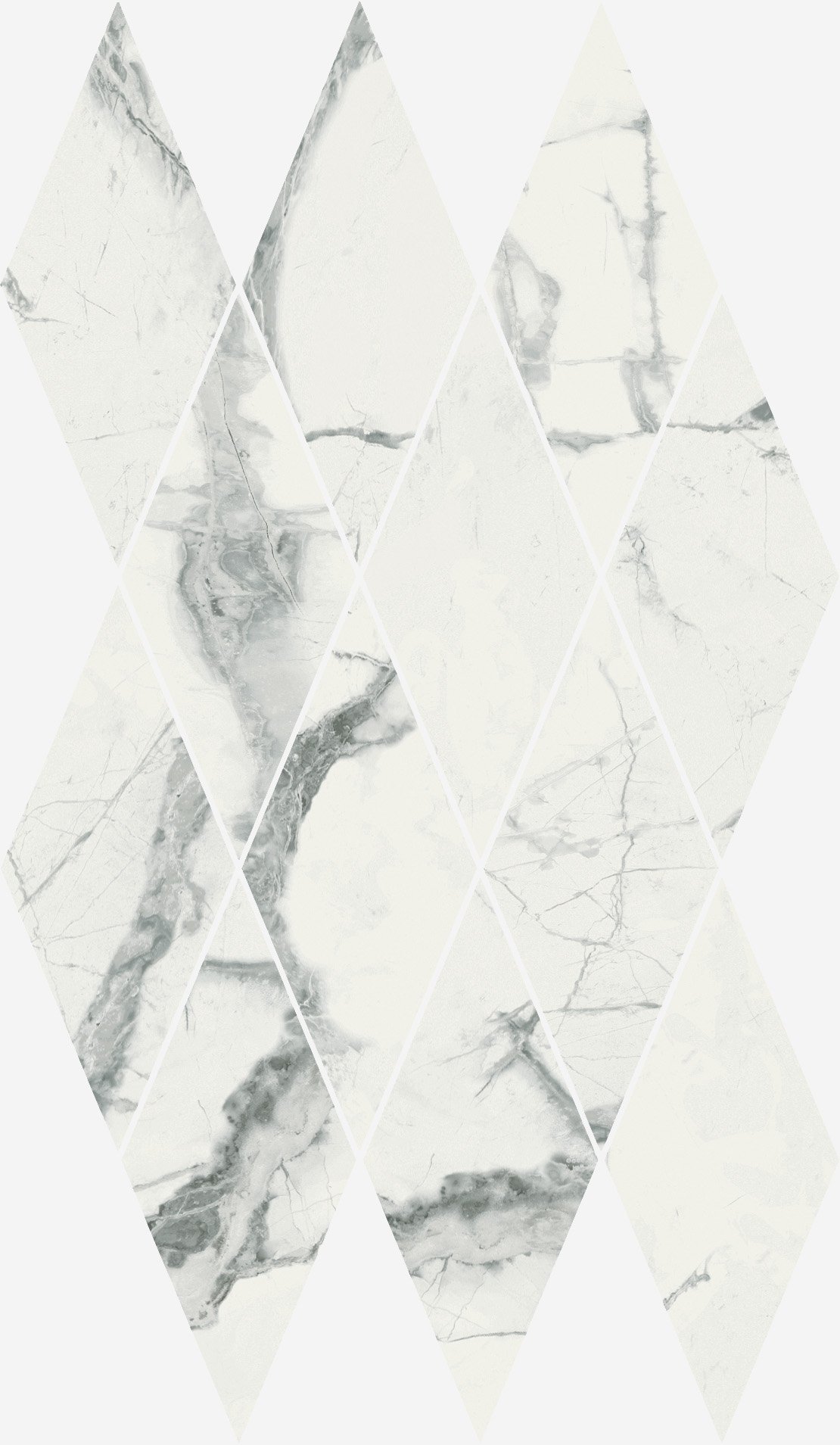 Мозаика Italon Charme Deluxe Invisible Mosaico Diamond Lux 620110000113, цвет белый, поверхность полированная, прямоугольник, 280x480