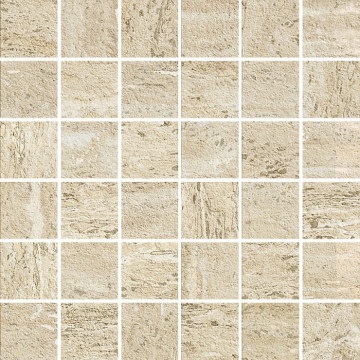 Керамогранит Мозаика Impronta I Travertini Trav.Beige Vein Cut Mosaico TR033MA, цвет бежевый, поверхность натуральная, квадрат, 300x300