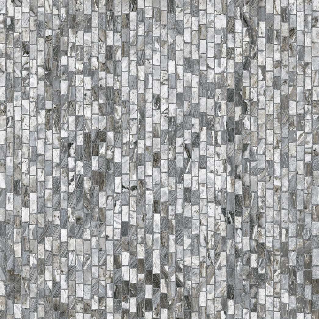 Керамическая плитка Axima Венеция Мозаика Серый Люкс, цвет серый, поверхность глянцевая, квадрат, 400x400