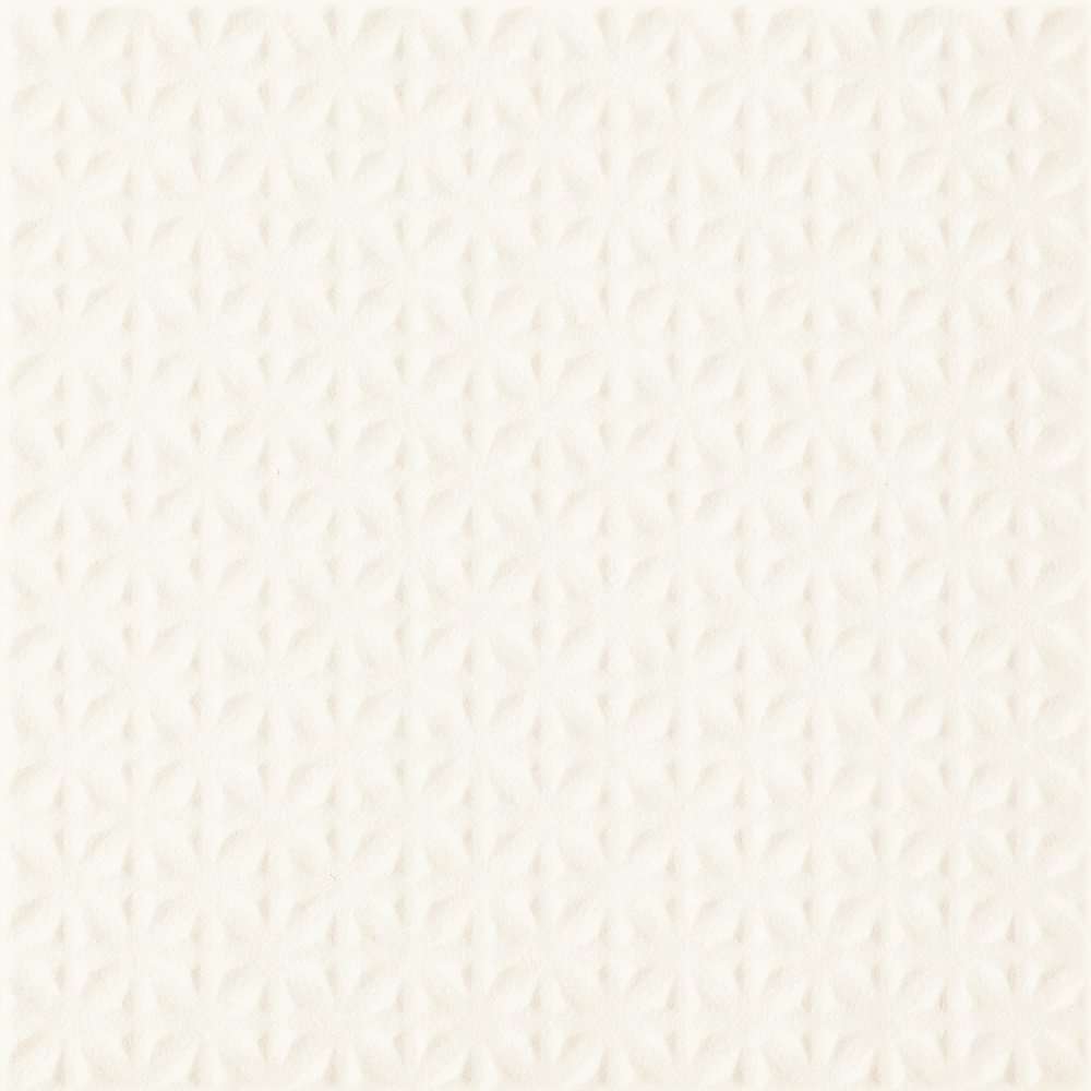 Керамогранит Paradyz Gammo Bialy Gres Szkl. Struktura, цвет белый, поверхность структурированная, квадрат, 198x198