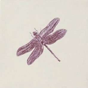 Декоративные элементы Cevica Dec. Dragonfly Marron, цвет бежевый, поверхность глянцевая, квадрат, 130x130