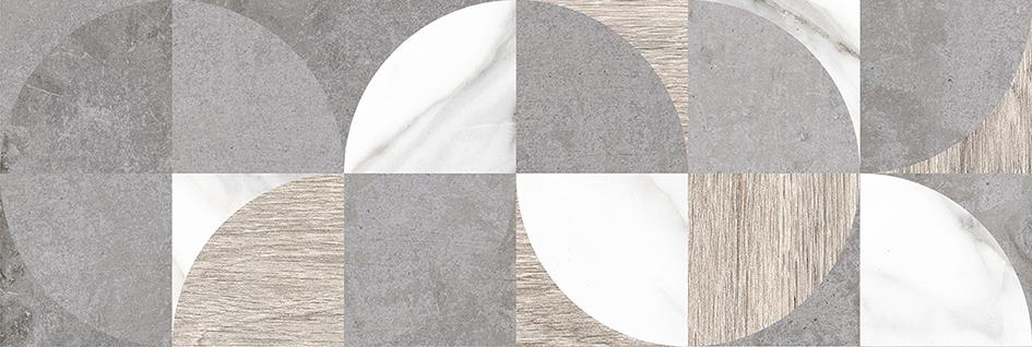Декоративные элементы Laparet Arctic Декор Мозаика Серый 17-00-06-2486, цвет белый серый коричневый, поверхность матовая, прямоугольник, 200x600