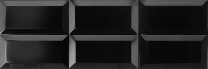 Керамическая плитка Aparici Metro Black, цвет чёрный тёмный, поверхность полированная, прямоугольник, 200x592