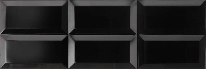 Керамическая плитка Aparici Metro Black, цвет чёрный тёмный, поверхность полированная, прямоугольник, 200x592