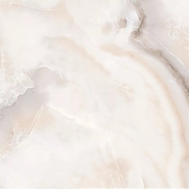 Керамогранит ITC Cloudy Onyx White Glossy, цвет белый, поверхность полированная, квадрат, 600x600