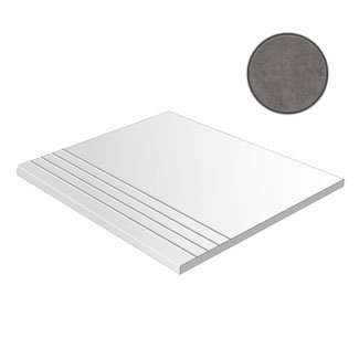 Ступени Vives Ruhr-SPR Plomo Peldano, цвет серый, поверхность полированная, квадрат, 593x593