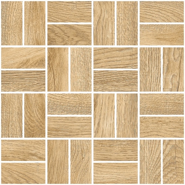 Мозаика Grasaro Italian Wood G-251/SR/m12, цвет бежевый, поверхность структурированная, квадрат, 245x245