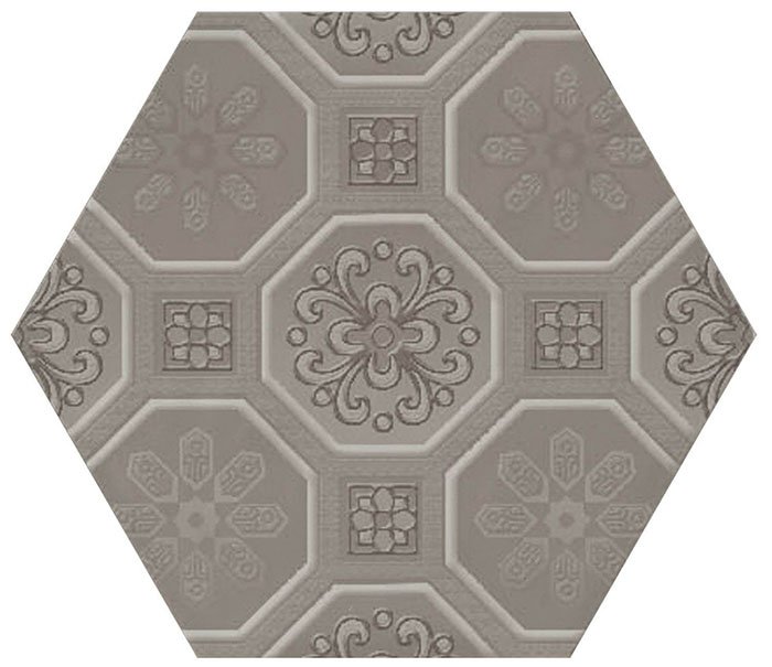 Декоративные элементы Cifre Dec. Vodevil Grey, цвет серый, поверхность глянцевая, квадрат, 175x175