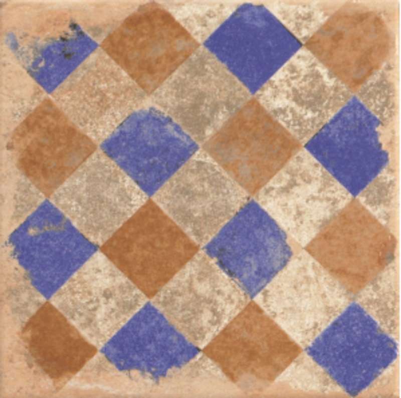 Декоративные элементы Mainzu Land Anthology Native Cream Mix, цвет коричневый синий, поверхность матовая, квадрат, 200x200
