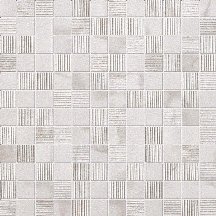 Мозаика Fap Roma Calacatta Mosaico fLTB, цвет белый, поверхность матовая, квадрат, 305x305