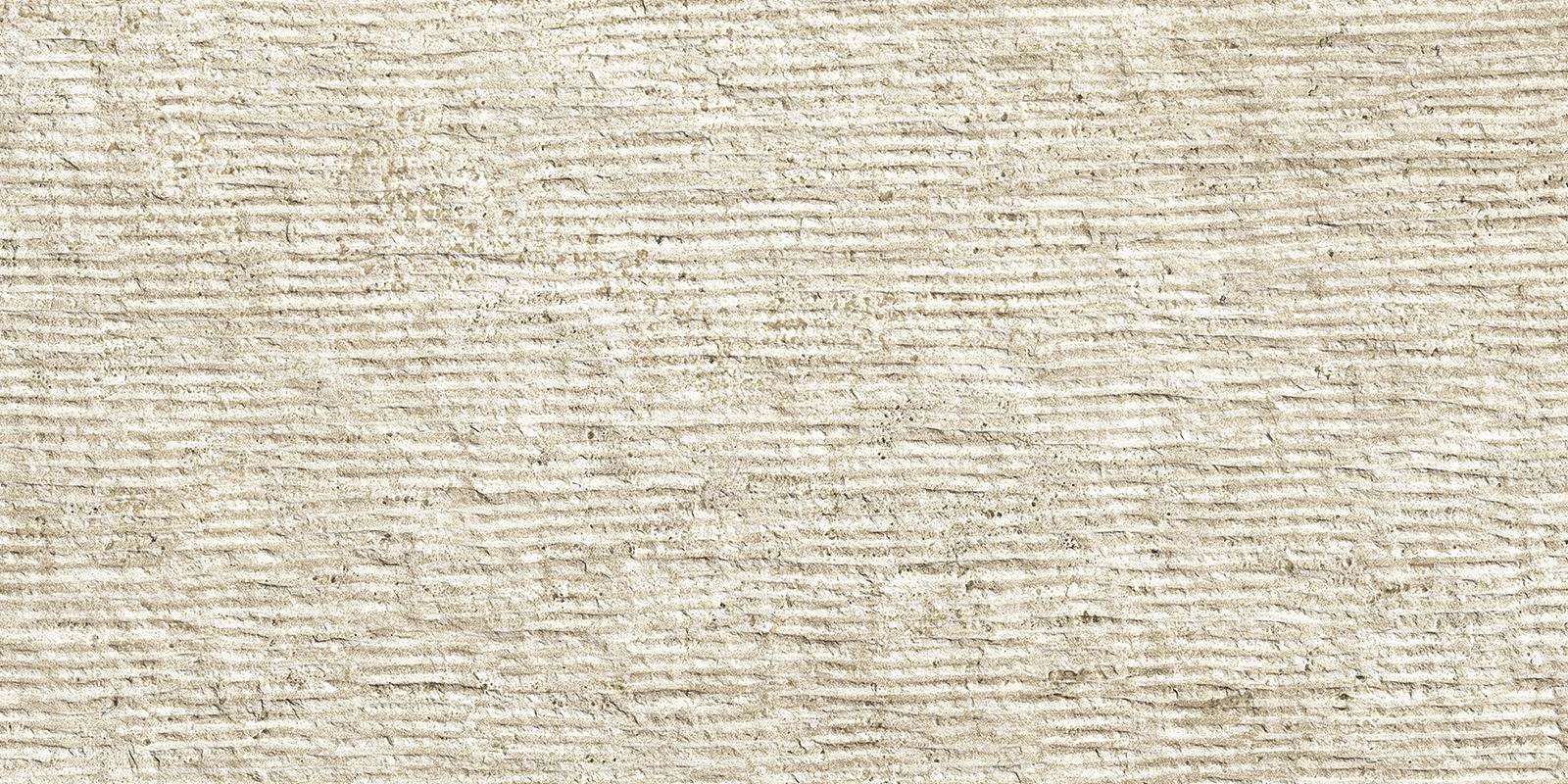 Керамогранит Provenza Unique Travertine Ruled Cream Naturale EJ92, цвет слоновая кость, поверхность натуральная, прямоугольник, 600x1200