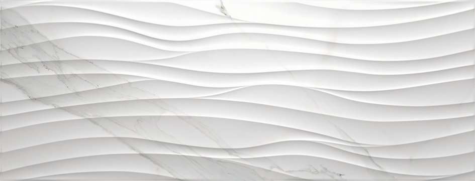 Керамогранит Aparici Marbox Calacatta Surf, цвет белый, поверхность структурированная, прямоугольник, 446x1190