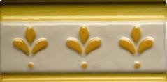 Бордюры Vives Aranda Listelo Hijar Ocre, цвет жёлтый, поверхность глянцевая, прямоугольник, 65x130