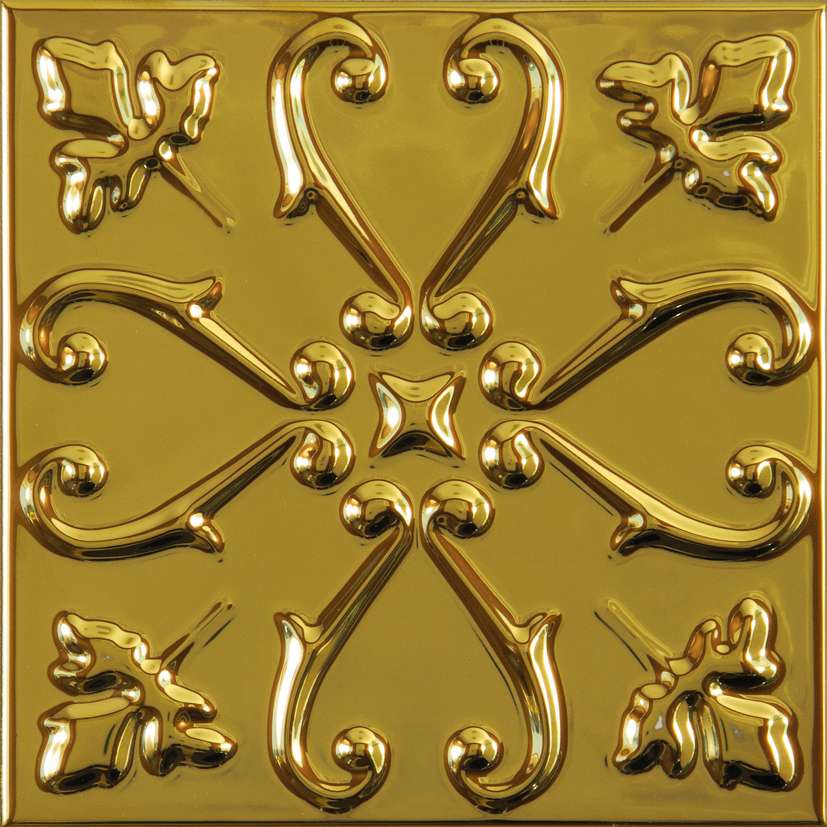 Декоративные элементы Aparici Trend Gold, цвет жёлтый, поверхность глянцевая, квадрат, 200x200