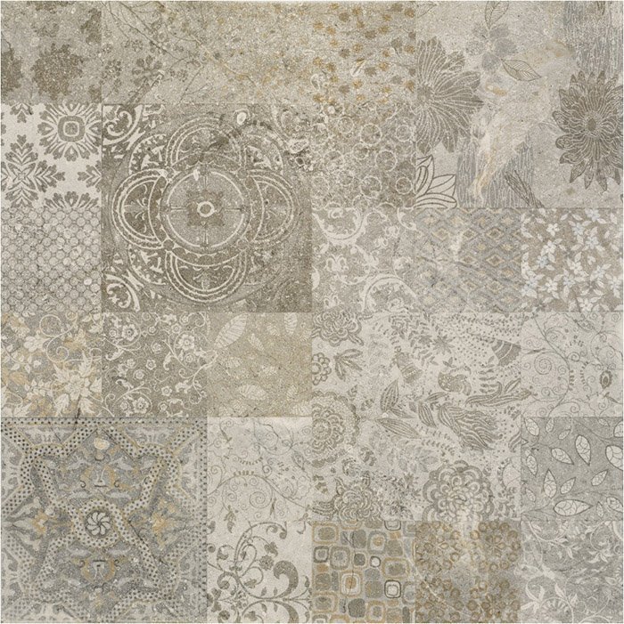 Декоративные элементы Fanal Lord Collage Perla Nplus, цвет серый, поверхность полированная, квадрат, 750x750